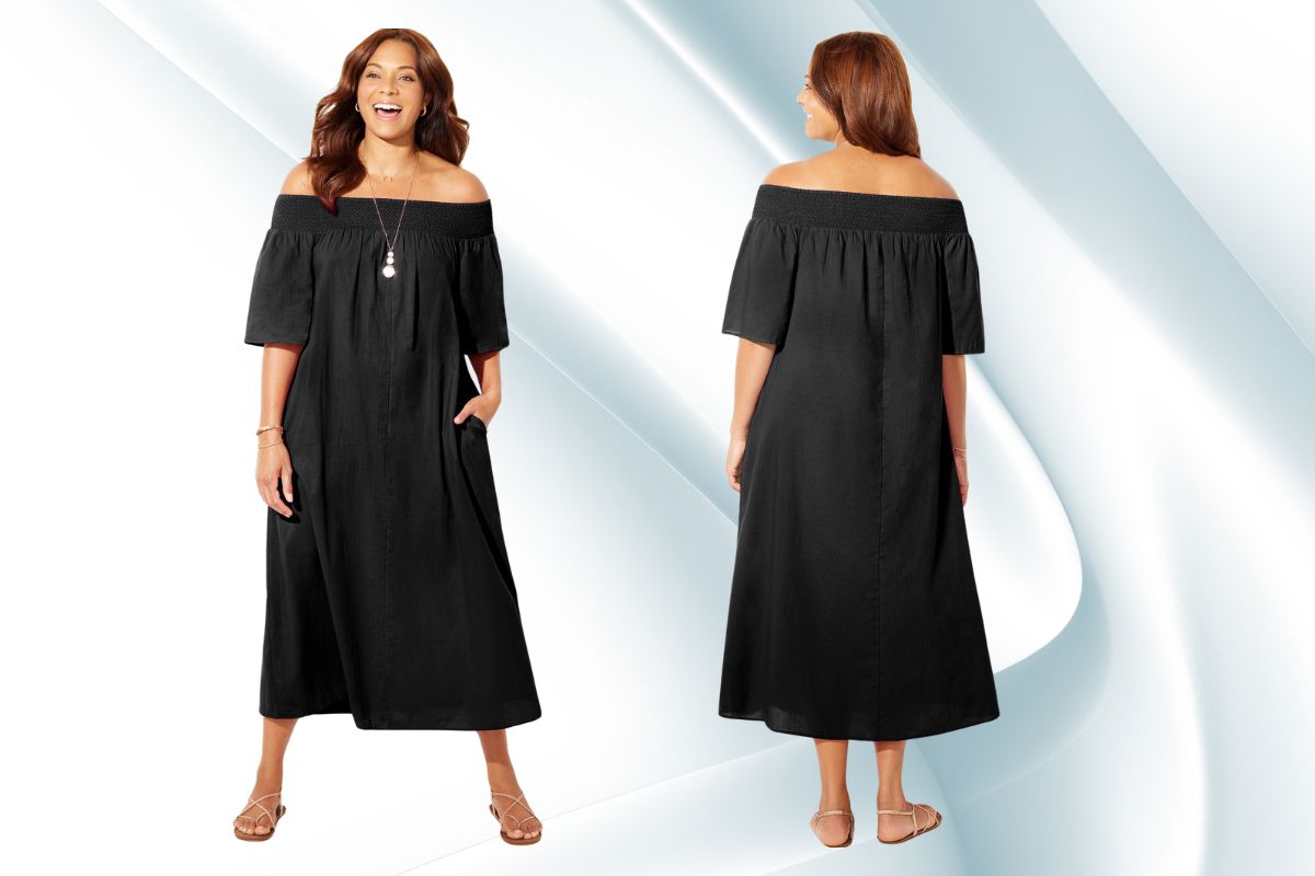 Ellos Plus Size Off-Shoulder Maxi Dress: Comfort Meets Style