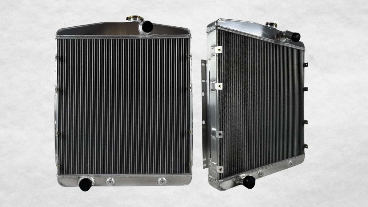 An aluminum radiator with a durable design for efficient engine cooling.