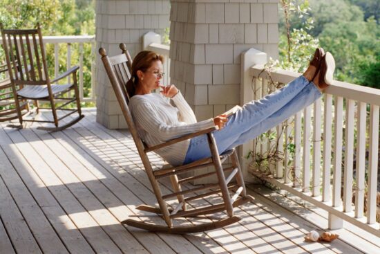 GrandinRoad Nantucket Rocking Chair: Classic Comfort Meets Outdoor Durability