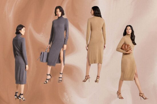 Elevate Your Style with the Michael Kors Wool-Blend Turtleneck Sweater Dress