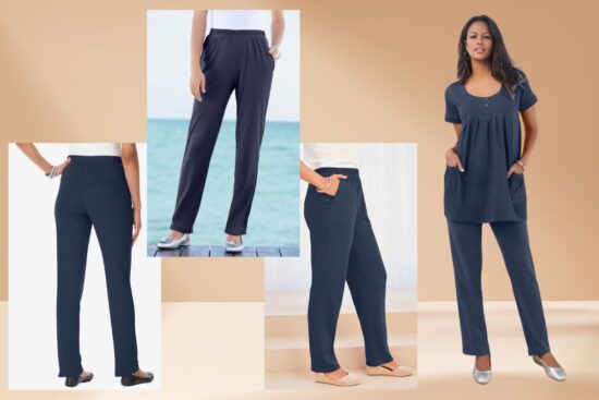 Roaman's Straight-Leg Knit Pants: A Cozy Fit for Every Curve