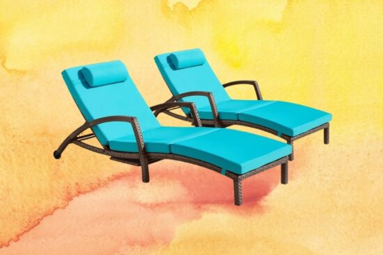 ZZWHOM Chaise Lounge Chairs Outdoor Set of 2.