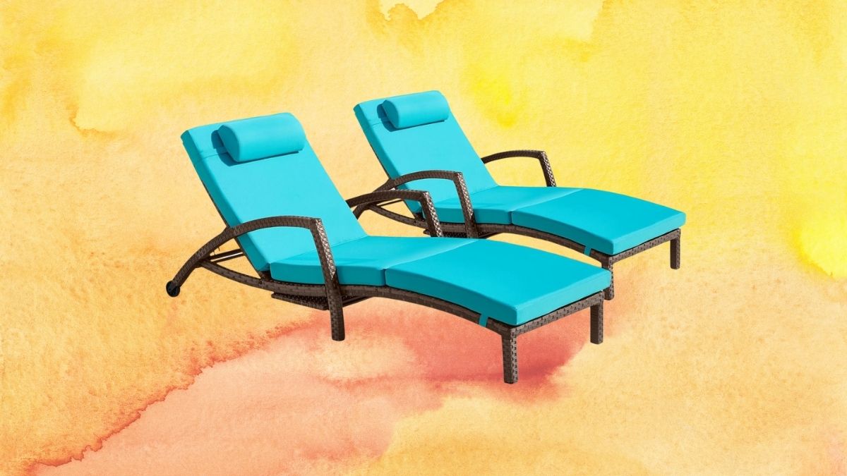 ZZWHOM Chaise Lounge Chairs Outdoor Set of 2.