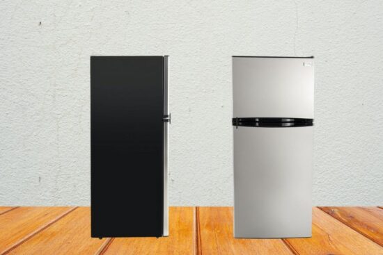 RecPro RV Stainless Steel or Black Refrigerator.
