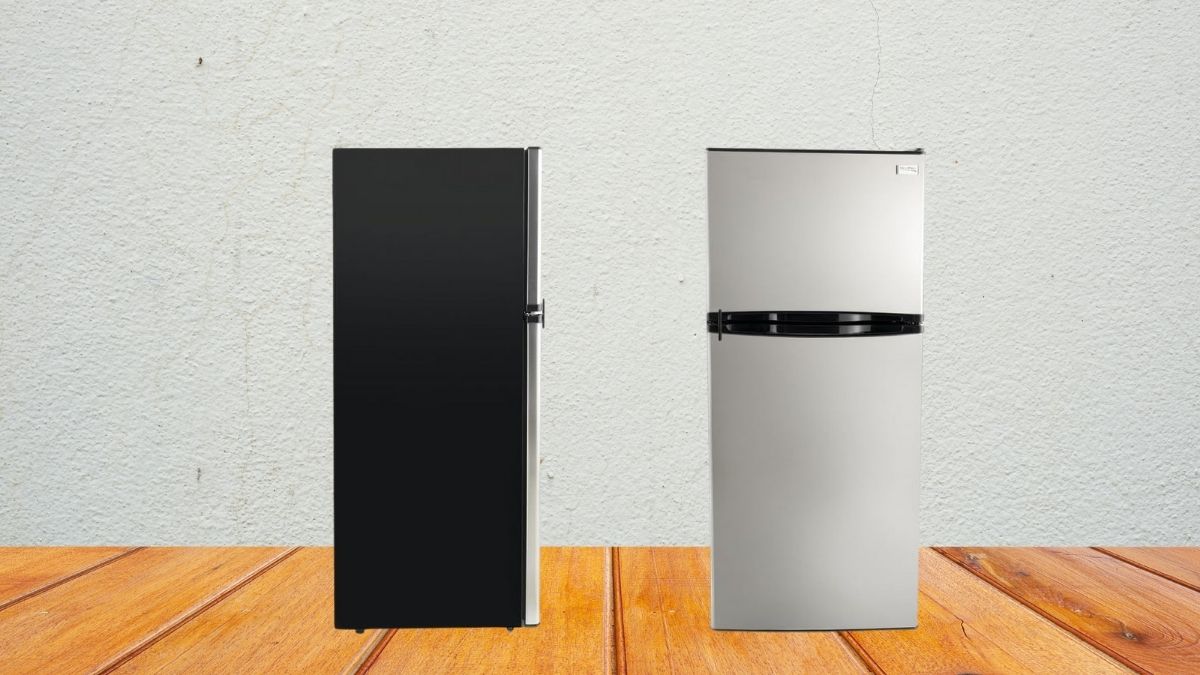 RecPro RV Stainless Steel or Black Refrigerator.