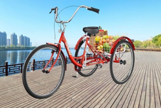 Betterland 7-Speed Adult Tricycle with Large Basket