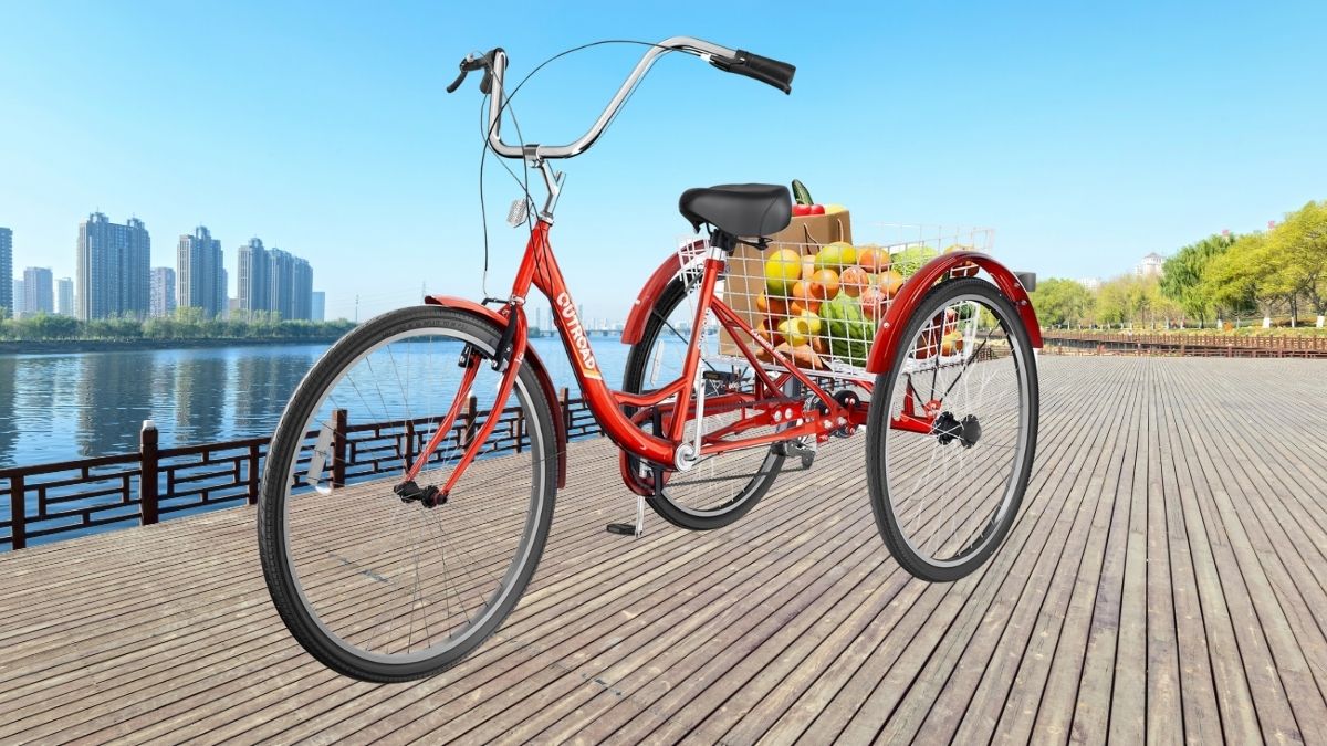 Betterland 7-Speed Adult Tricycle with Large Basket