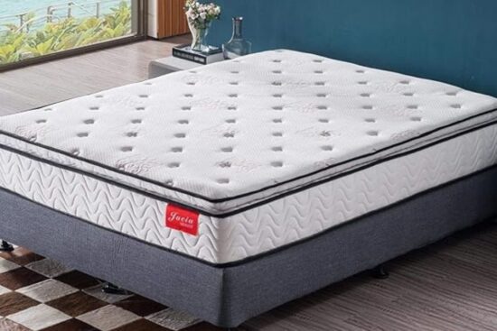 Short Queen Mattress,11.4 Inches Pillow Top Pocket Spring Hybrid RV Mattress.