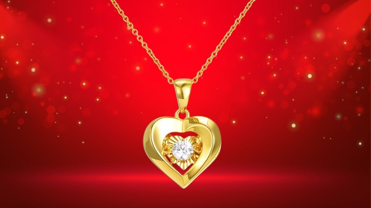 18k Gold Heart Jewelry Necklace for Women