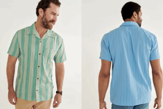 Men's Dobby Camp Short Sleeve Shirt by Tecovas