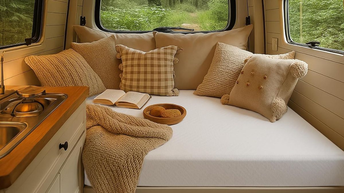 EGO White 10 Inch Short King Memory Foam RV Mattress