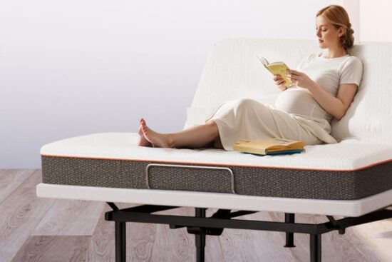 Yireehome Electric Queen Adjustable Bed Frame with Wireless Remote