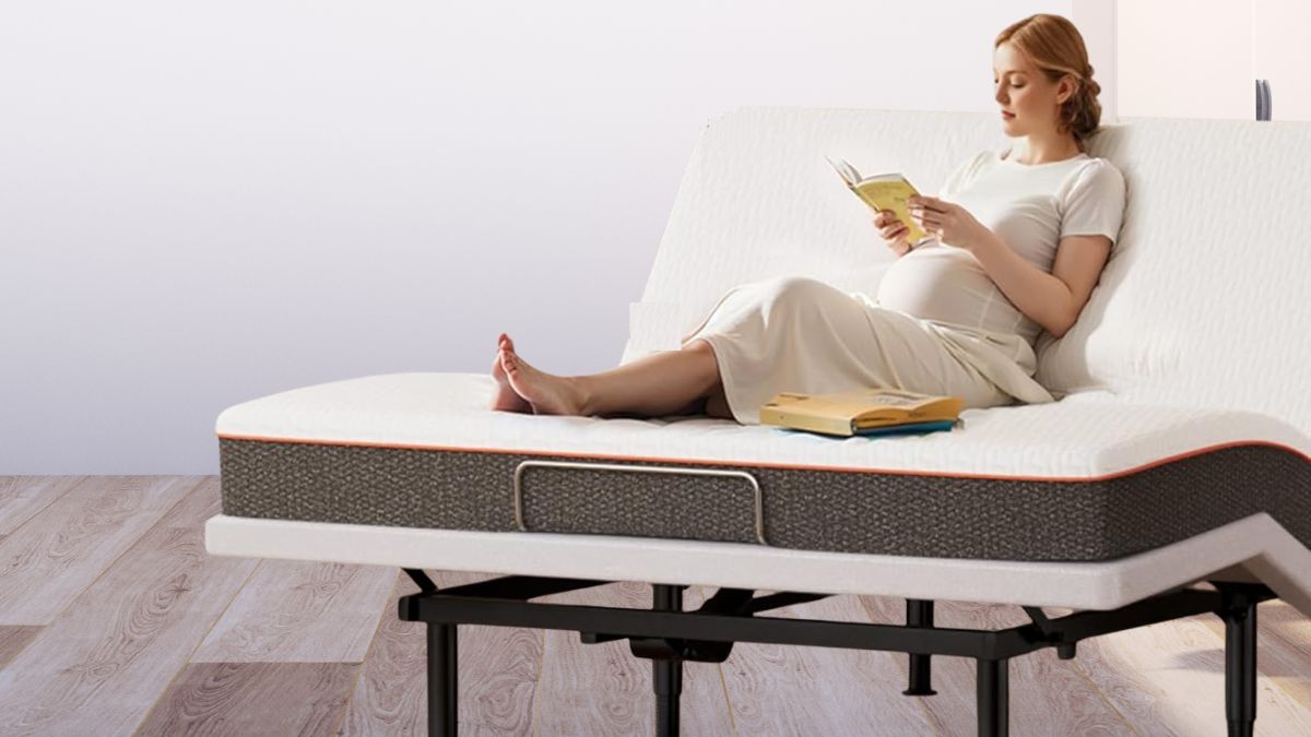 Yireehome Electric Queen Adjustable Bed Frame with Wireless Remote