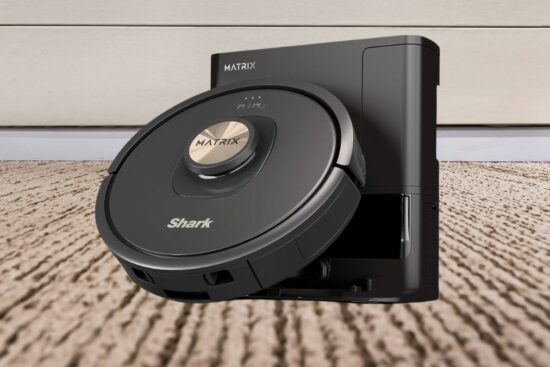 Shark AV2310AE Matrix Self-Emptying Robot Vacuum with No Spots Missed on Carpets and Hard Floors