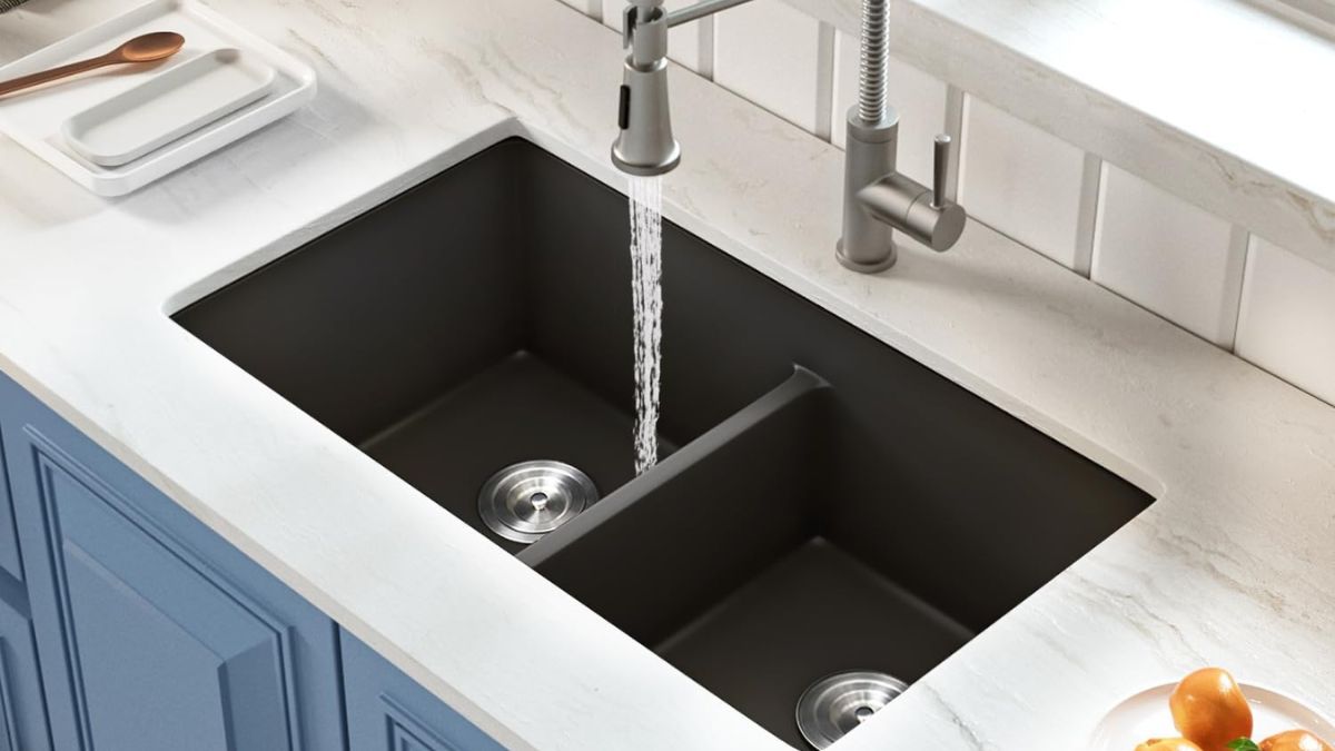 Black Undermount Kitchen Sink Granite