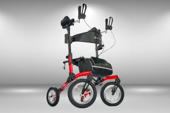 Comodità Tipo Stand Up Advance All Terrain Upright Rollator Walker with Seat and Pneumatic Tires