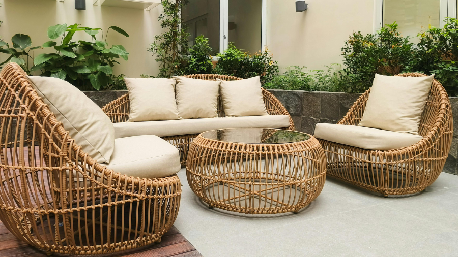 HOOOWOOO Outdoor Patio Sectional Furniture Sofa Set