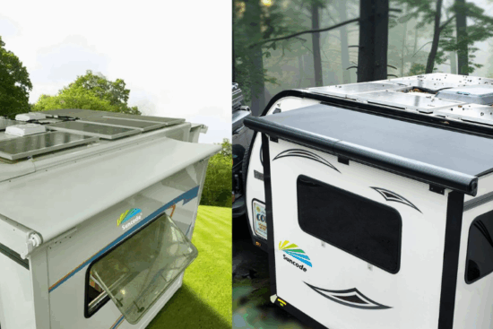 Suncode Slide Topper Awning White RV Slide Out Protection