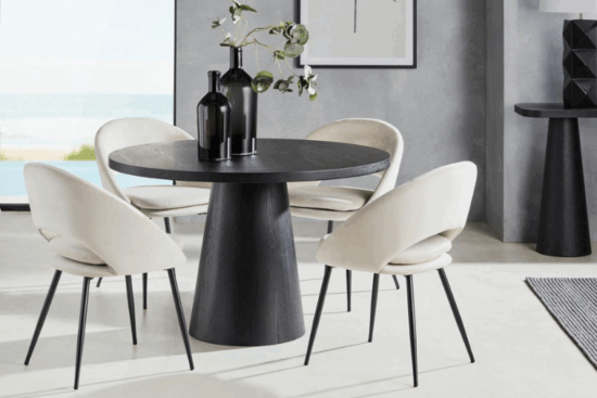 Homestyles Blair Black Round Dining Table