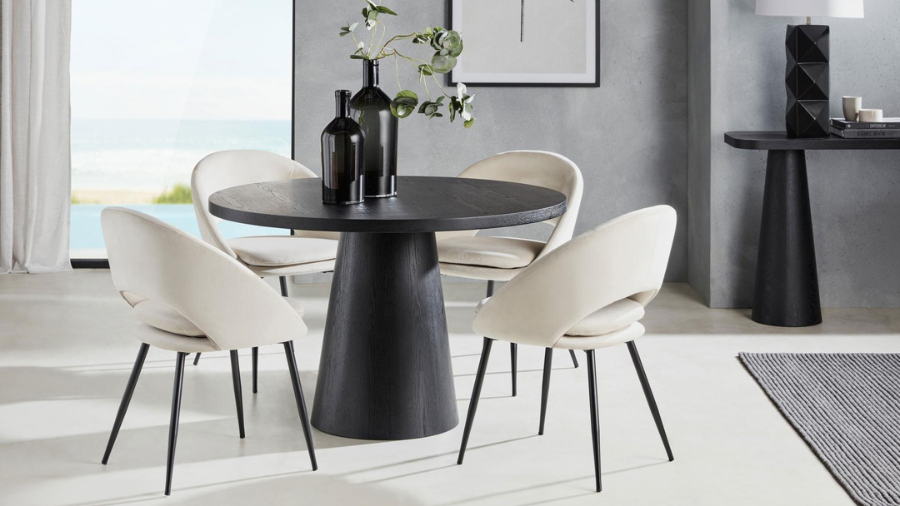 Homestyles Blair Black Round Dining Table