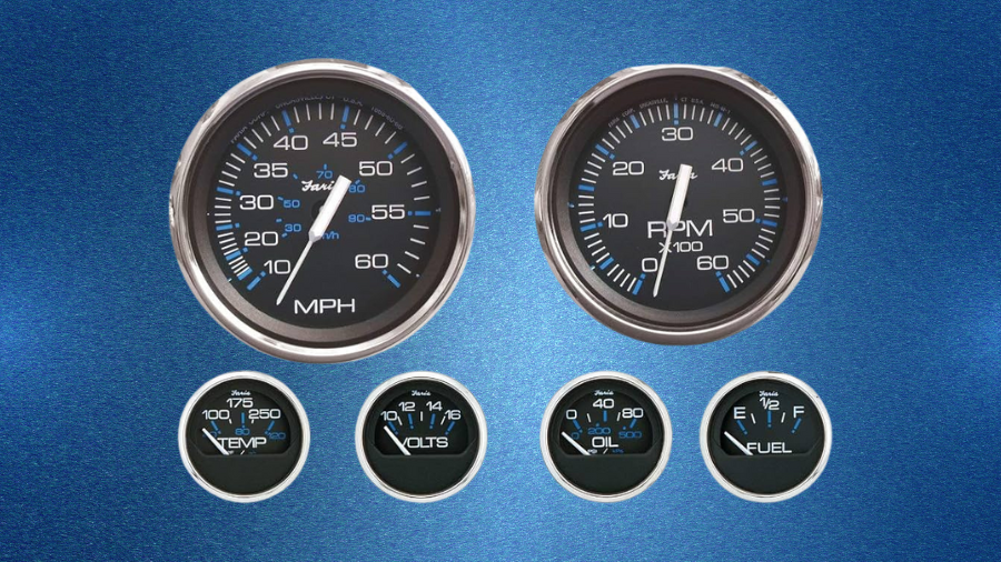 Faria KTF003 Chesapeake Black 6-Gauge Set