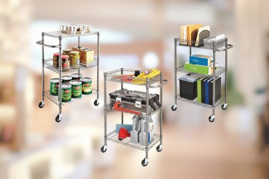 Best Rolling Storage Cart for Home & Business: Alera 3-Tier Wire Rack with 500-lb Shelves