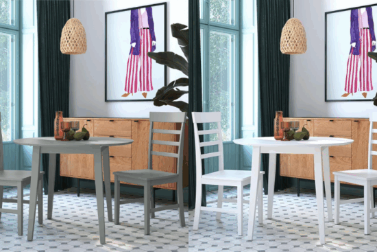 Novogratz Brooks 3-Piece Wood Dining Set with Double Drop Leaf