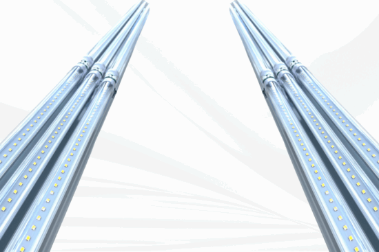 The Bolt 8-6 Lamp LED Shop Strip Light Fixture