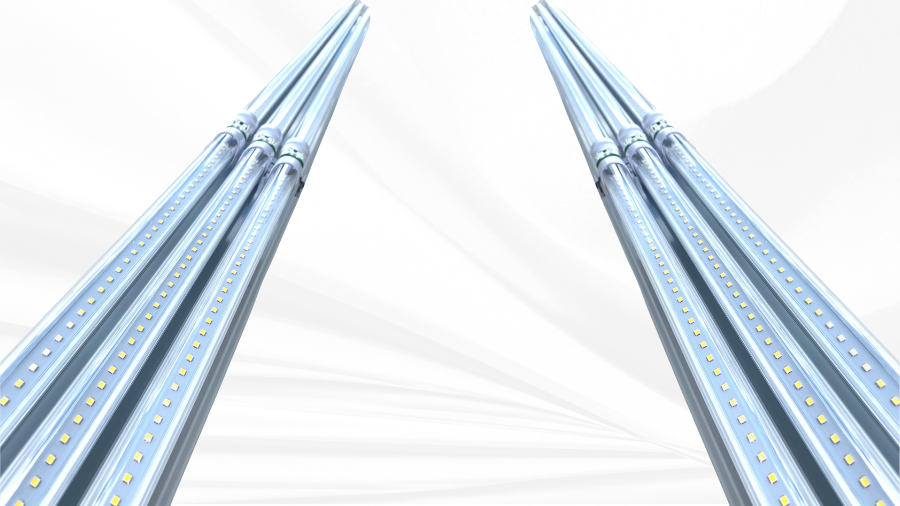 The Bolt 8-6 Lamp LED Shop Strip Light Fixture