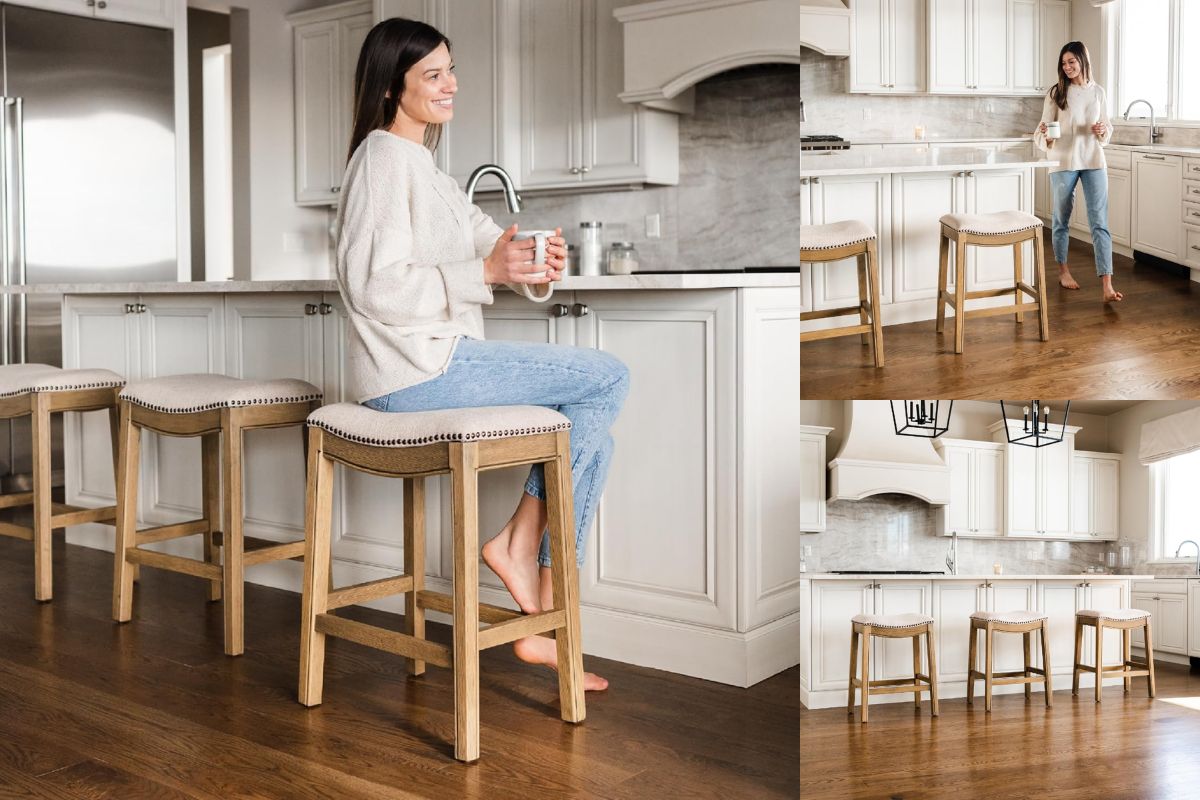 Maven Lane Adrien Counter Height Stool: Timeless Elegance for Your Home