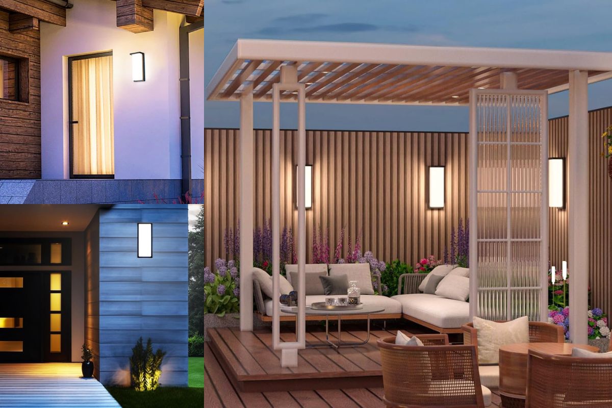 WISELUME Outdoor Wall Light: Durable, Stylish & App-Free Custom Lighting