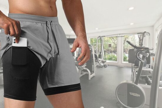 NIMOJIRO Men's 2 in 1 Running Shorts