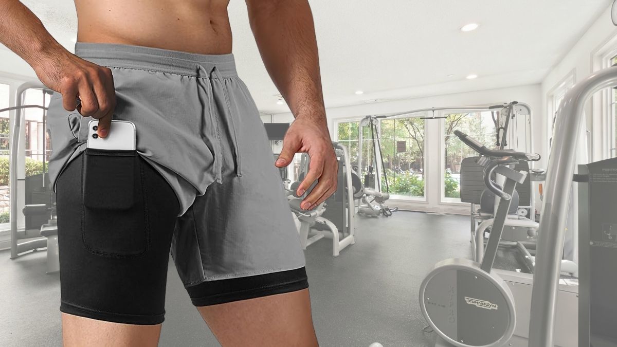 NIMOJIRO Men's 2 in 1 Running Shorts