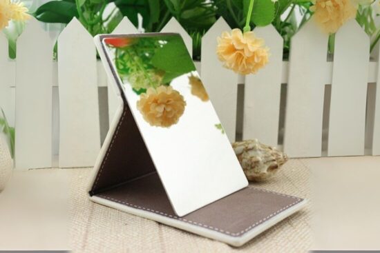 Shatterproof Stainless Steel Ultrathin Folding Travel Mirror