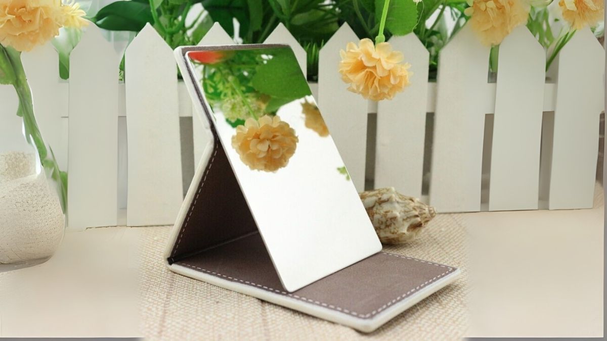 Shatterproof Stainless Steel Ultrathin Folding Travel Mirror