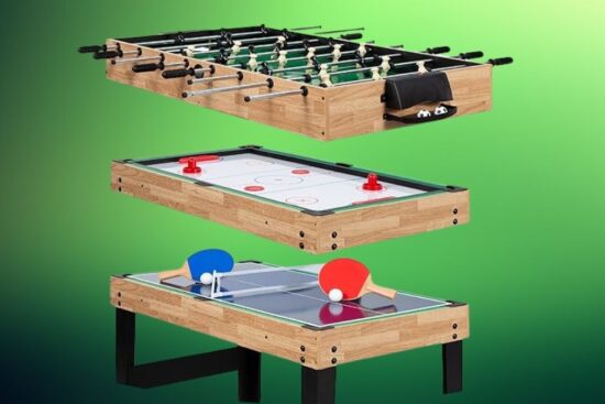 Best Choice Products 2x4ft 10-in-1 Combo Game Table Set