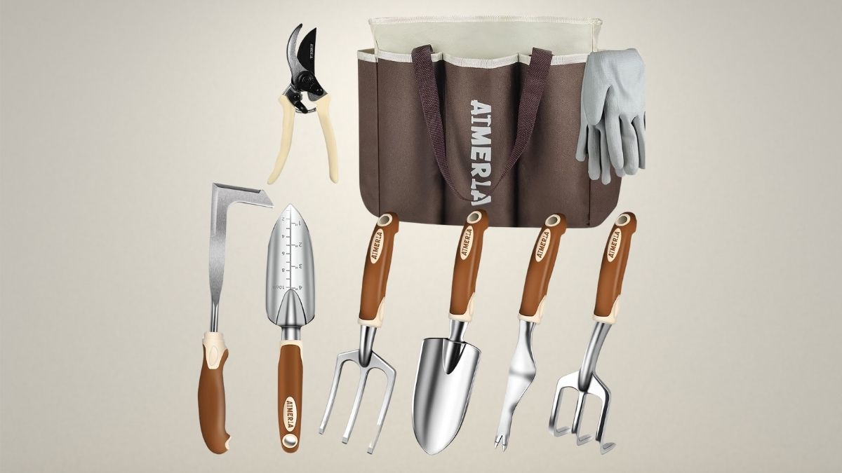 Gardening Tools Set of 9 Heavy Duty Garden Tools