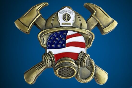 Firefighter Challenge Coin Maltese Cross