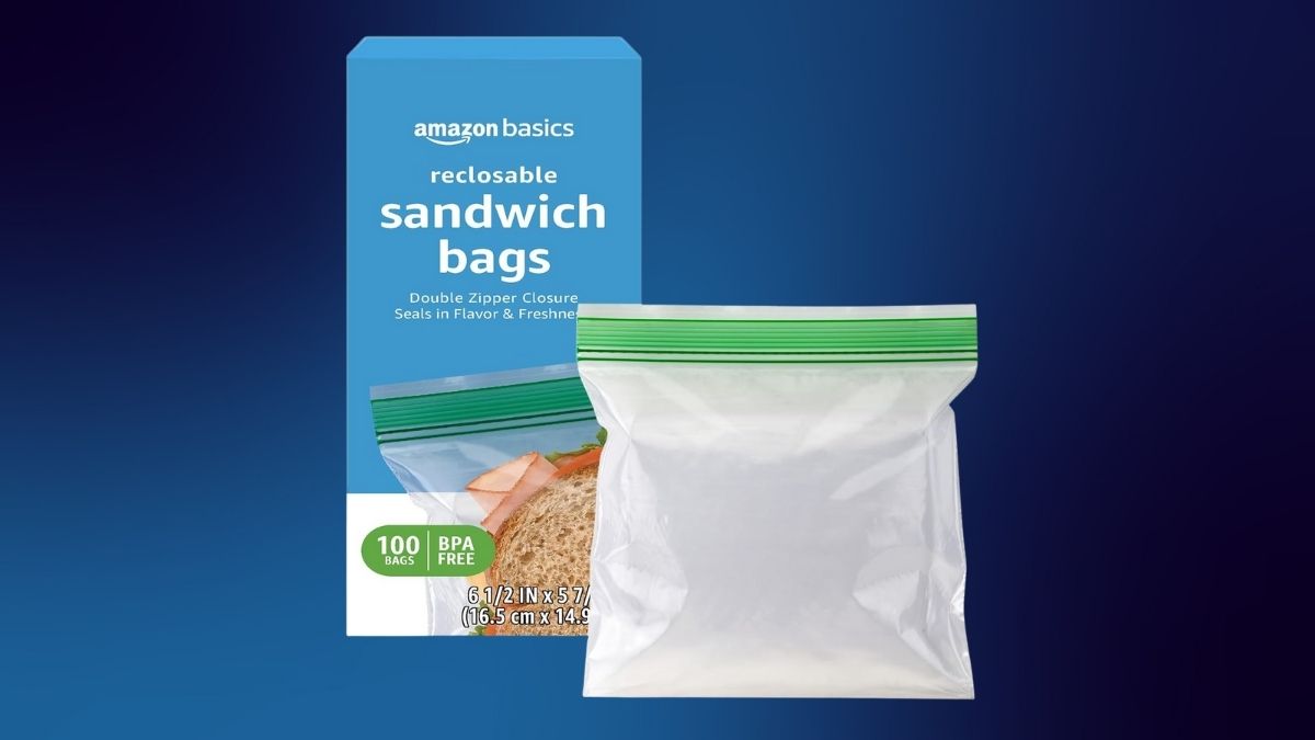 Amazon Basics Reclosable Sandwich Double Zipper Storage Bags