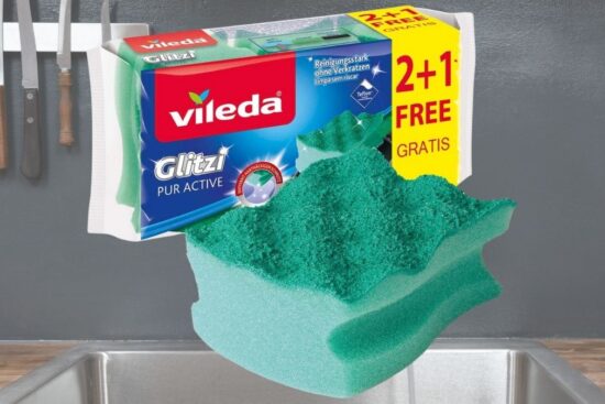 Active Wave Foam Back Scourer by Vileda