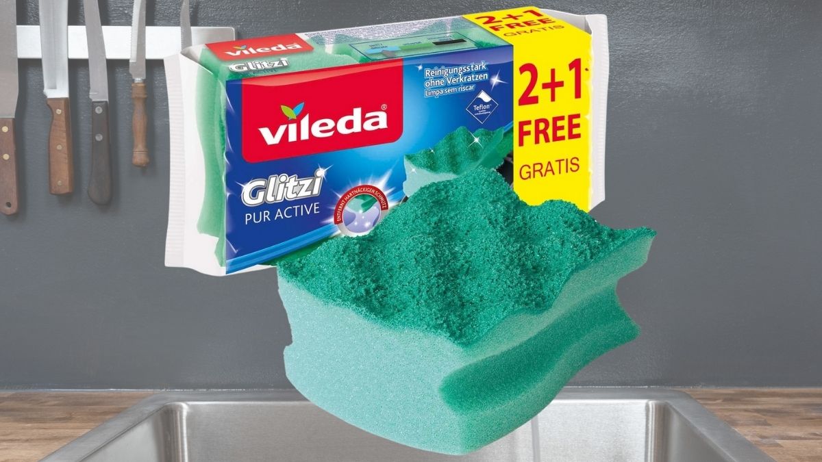 Active Wave Foam Back Scourer by Vileda
