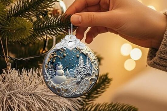 Christmas Ornaments 2025 Faux Stained Glass Effect