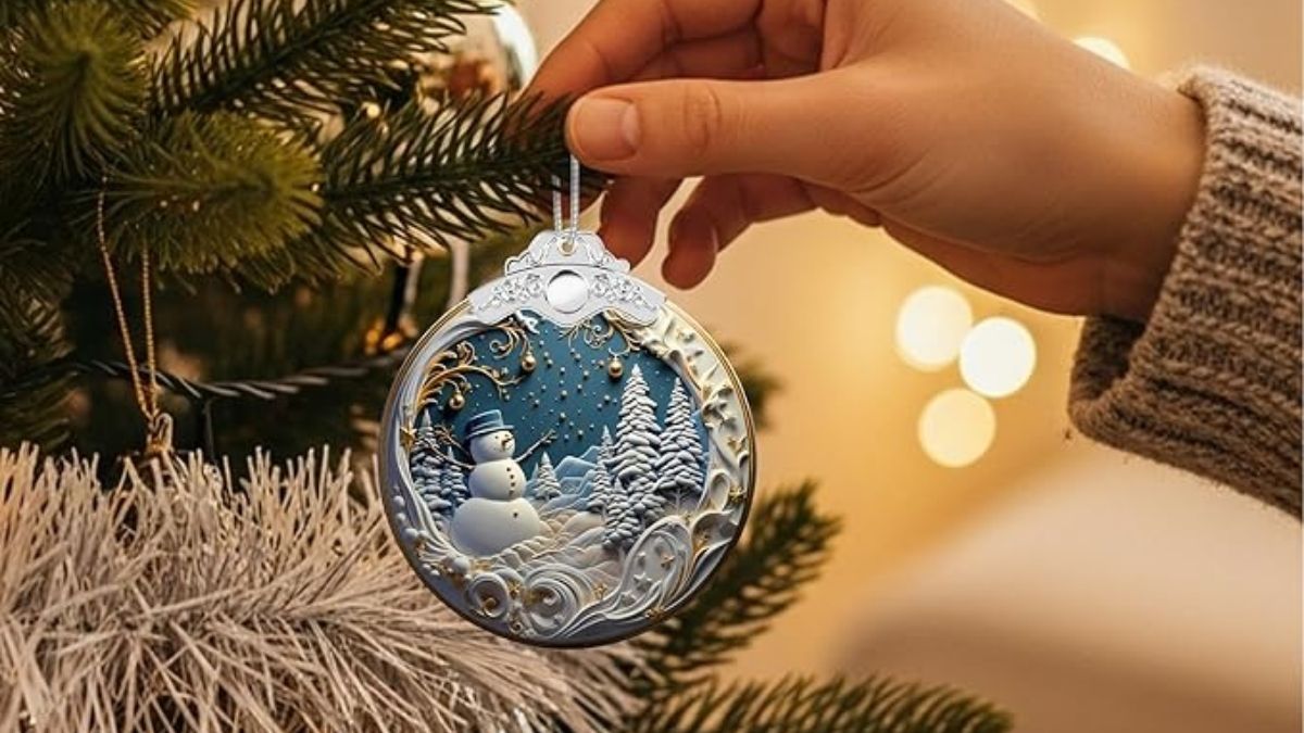 Christmas Ornaments 2025 Faux Stained Glass Effect