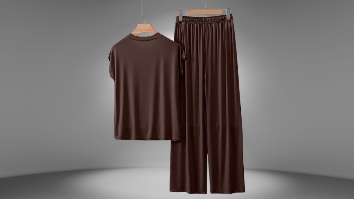 Summer Casual Loose Short Sleeve Pullover Tops & Wide Leg Pants