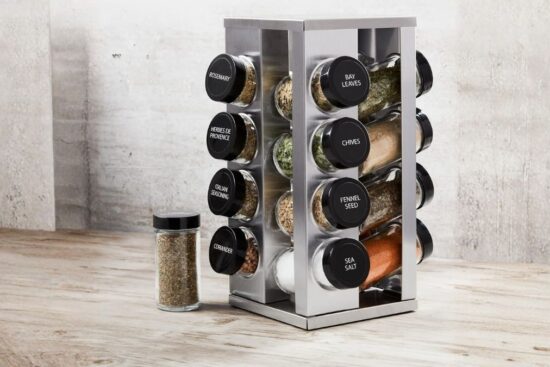 Kamenstein 16 Jar Heritage Revolving Countertop Spice Rack Organizer