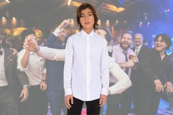 Calvin Klein Boys' Long Sleeve Sateen Dress Shirt