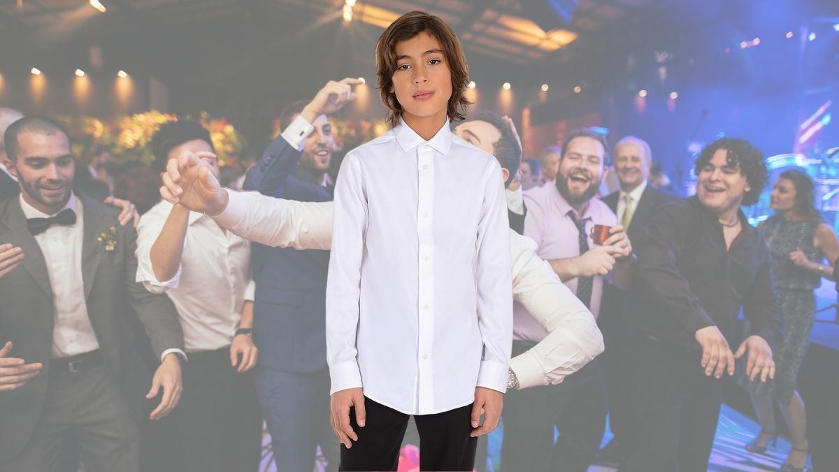 Calvin Klein Boys' Long Sleeve Sateen Dress Shirt