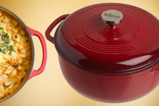 Lodge 6 Quart Enameled Cast Iron Dutch Oven with Lid