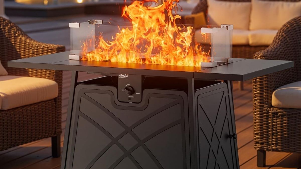 BALI OUTDOORS Propane Fire Pit Patio