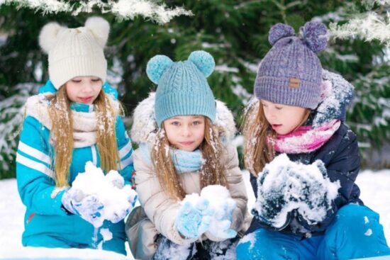 HAITHO Double Pom Pom Winter Hat for Kids